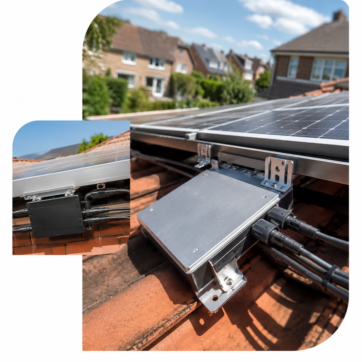 Micro-onduleur installé sous panneaux photovoltaïques